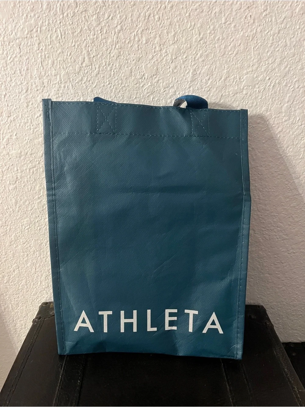 Athleta Deep Teal Logo Tote with Branded Straps